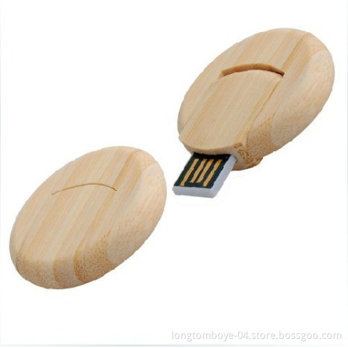 Wooden Round USB Flash Drive Full Memory